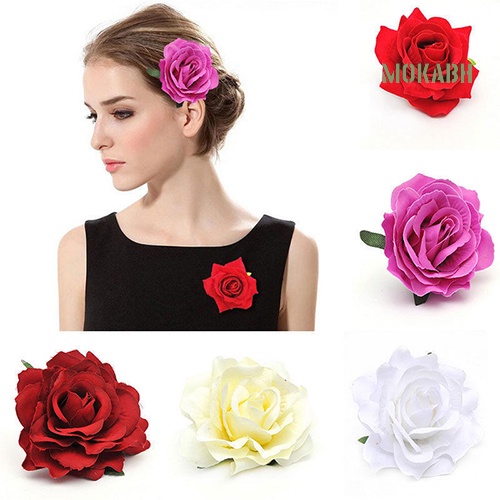 Trâm Cài Tóc Hình Hoa Hồng Lớn Ngọt Ngào Cho Cô Dâu