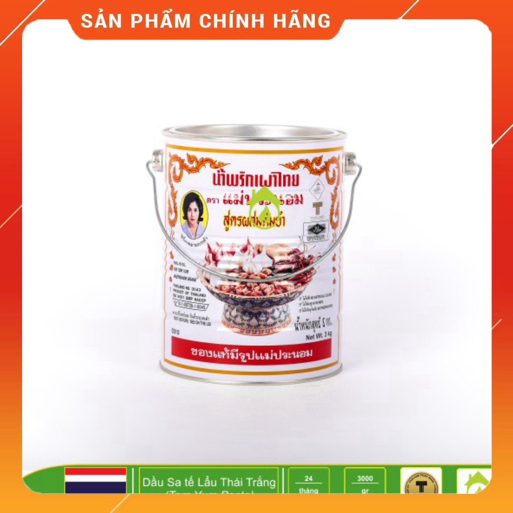 Sa Tế Lẩu Thái Tom Yum Paste Hiệu Mae Pranom Hộp Thiếc 3kg