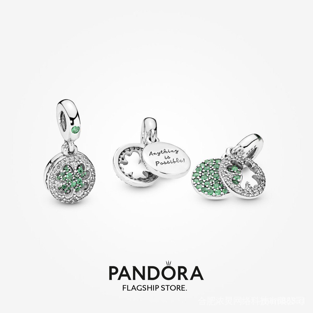 Pandora Mặt Dây Chuyền Hình Cỏ Bốn Lá May Mắn