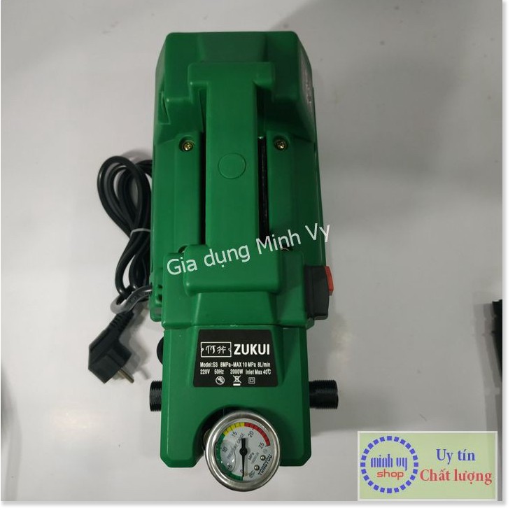 Máy rửa xe Zukui S2 S1 S3 - motor từ công suất 2000W - Màu vàng (Osaka) - tự ngắt - Bảo hành 12 tháng