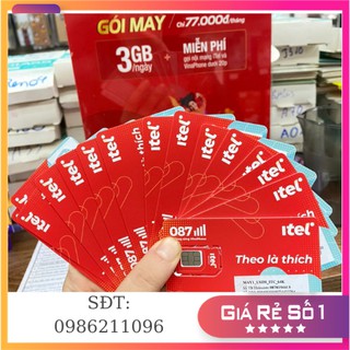 Sim 4g - 90gb/tháng - chọn số b5 - 79k - vinaphone & itelecom free gọi vina & itel - chí 77k/tháng
