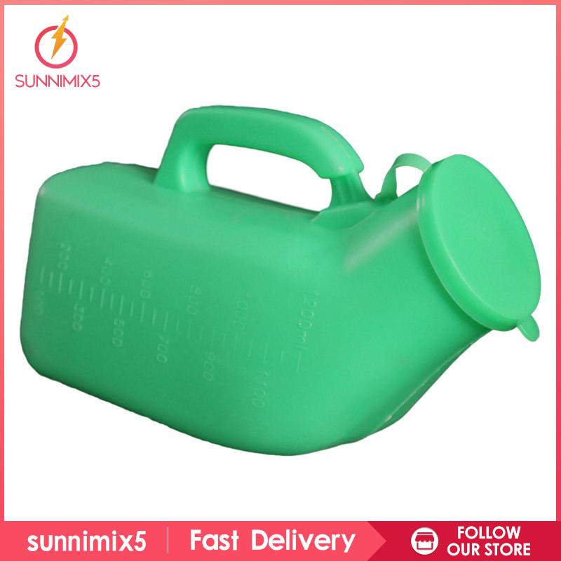 [Trend Sport] Bình Đi Vệ Sinh Nam Có Tay Cầm Và Nắp Đậy 1200ml Màu Xanh Dương Seniors Du Lịch