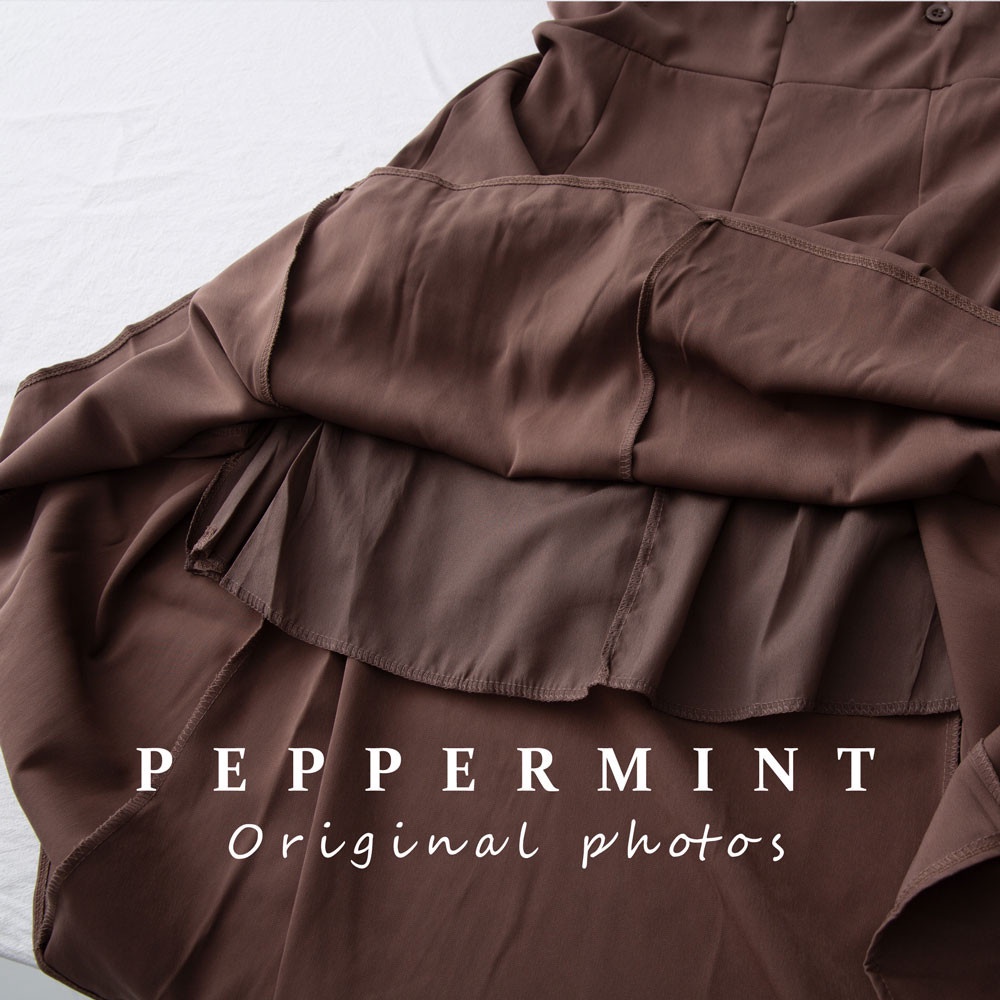 Áo tay phồng cổ tròn/ Đầm lửng không tay chiết eo mẫu 39459