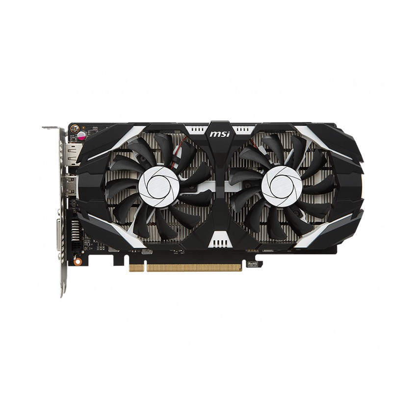 Card màn hình MSI GTX 1050Ti 4GT OCV1 (4GB GDDR5, 128-bit, DVI+HDMI+DP)