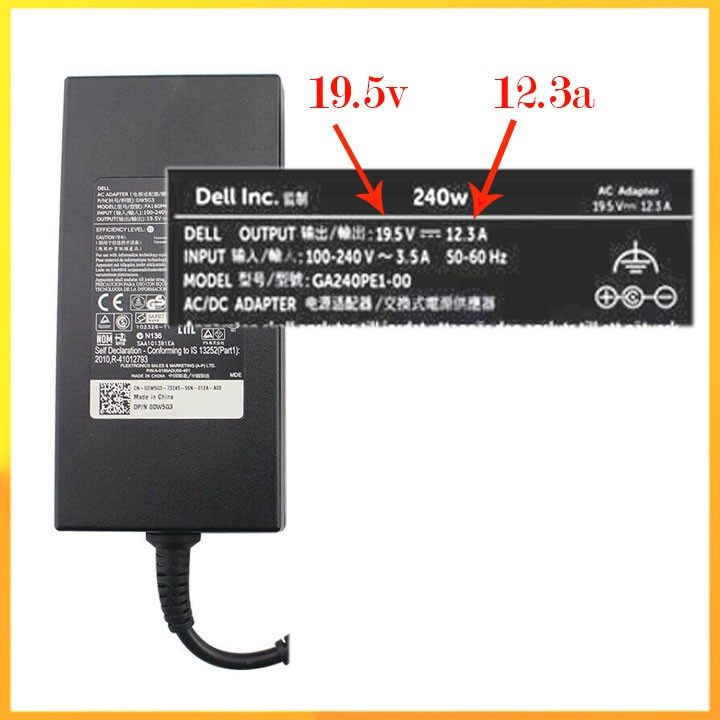 Sạc pin Dell Latitude7440 19.5v bảo hành 12 tháng