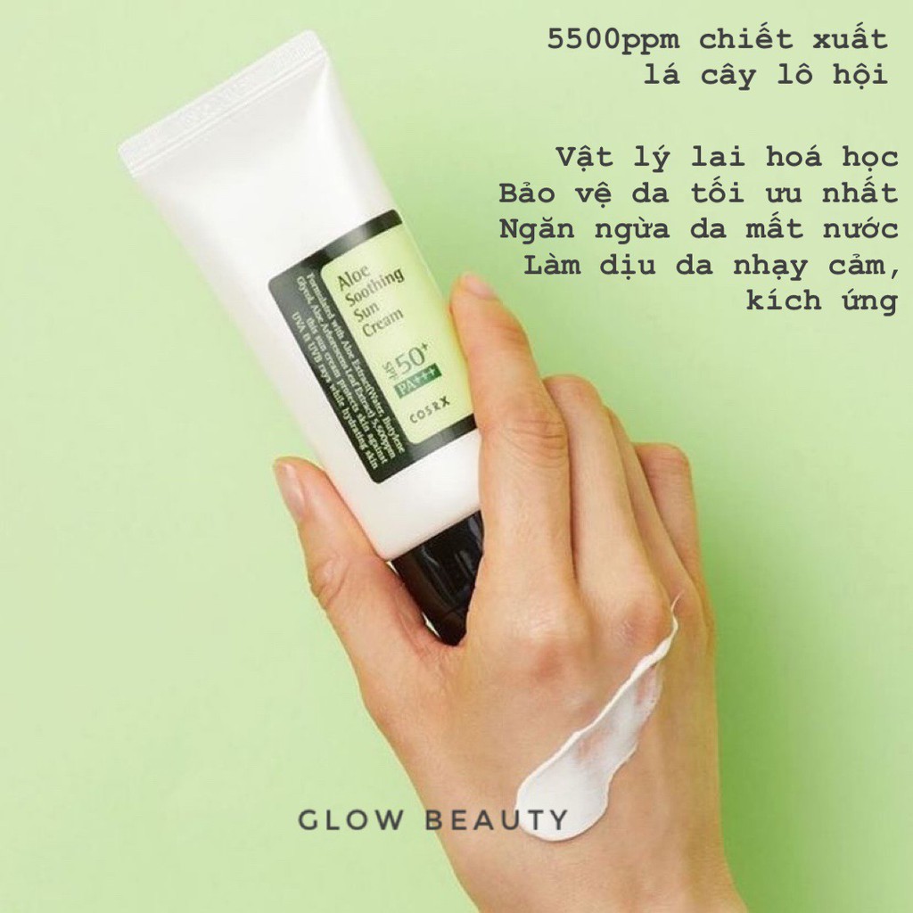 KEM CHỐNG NẮNG VẬT LÝ LAI HÓA HỌC COSRX ALOE SOOTHING SUN CREAM 50ML