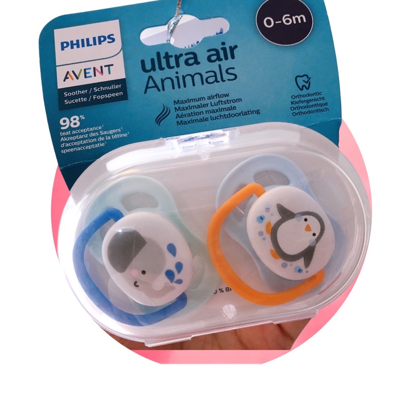 TY NGẬM AVENT 0-6m-chất liệu silicone cao cấp,an toàn cho bé