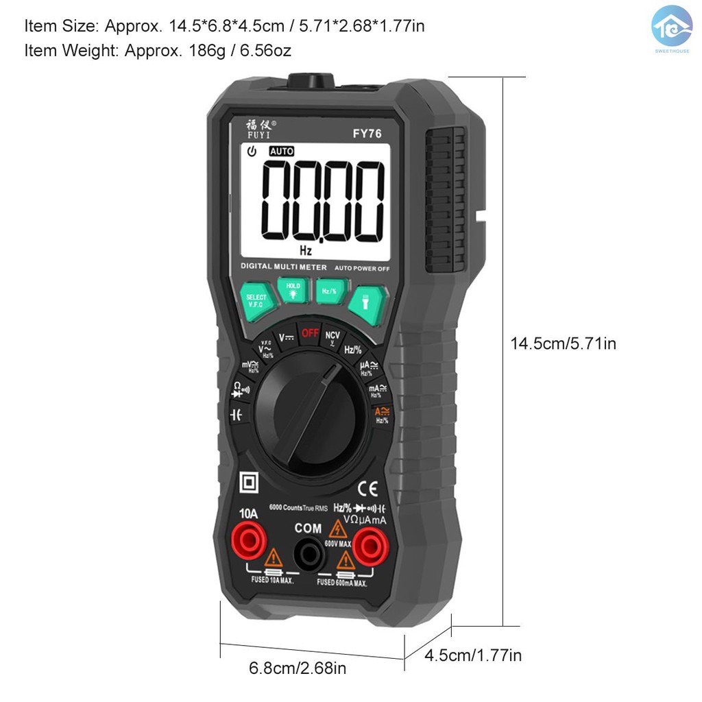 Đồng Hồ Đo Điện Vạn Năng Fuyi FY76 Cao Cấp Chính Hãng