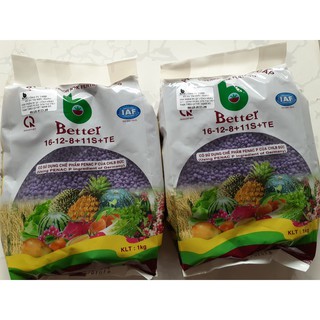 Phân bón  NPK cao cấp - Better - 16-12-8+11S+TE