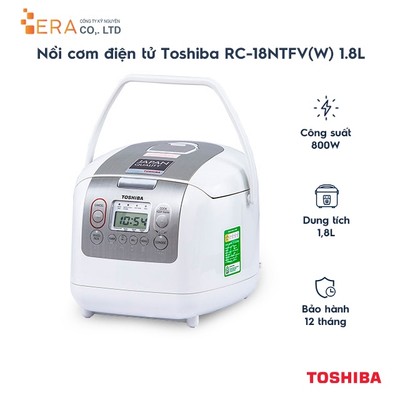 Nồi cơm điện tử Toshiba RC-18NTFV(W) 1.8L - Hàng Chính Hãng