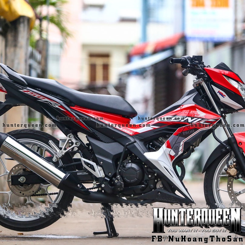 Tem rời UV cao cấp, Mẫu 150R 2019 dán xe Sonic đen trắng đỏ. Decal chống nước, công nghệ in mới nhất, hiện đại nhất