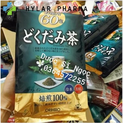 Trà thải độc diếp cá Dokudami Orihiro CHÍNH HÃNG NHẬT BẢN ( Túi 60 gói )