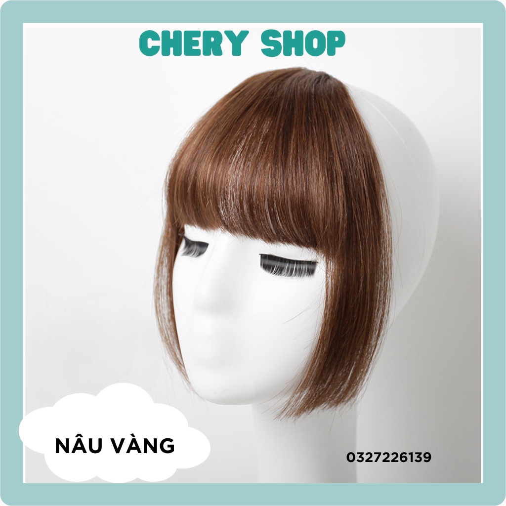 Tóc giả nữ mái dày NHẬT BẢN làm bằng sợi tơ cao cấp uốn ép thoải mái