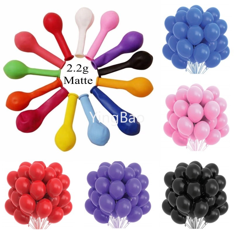 Set 100 Bong Bóng Cao Su Dày 2.2g 10inch Trang Trí Tiệc Cưới/Sinh Nhật