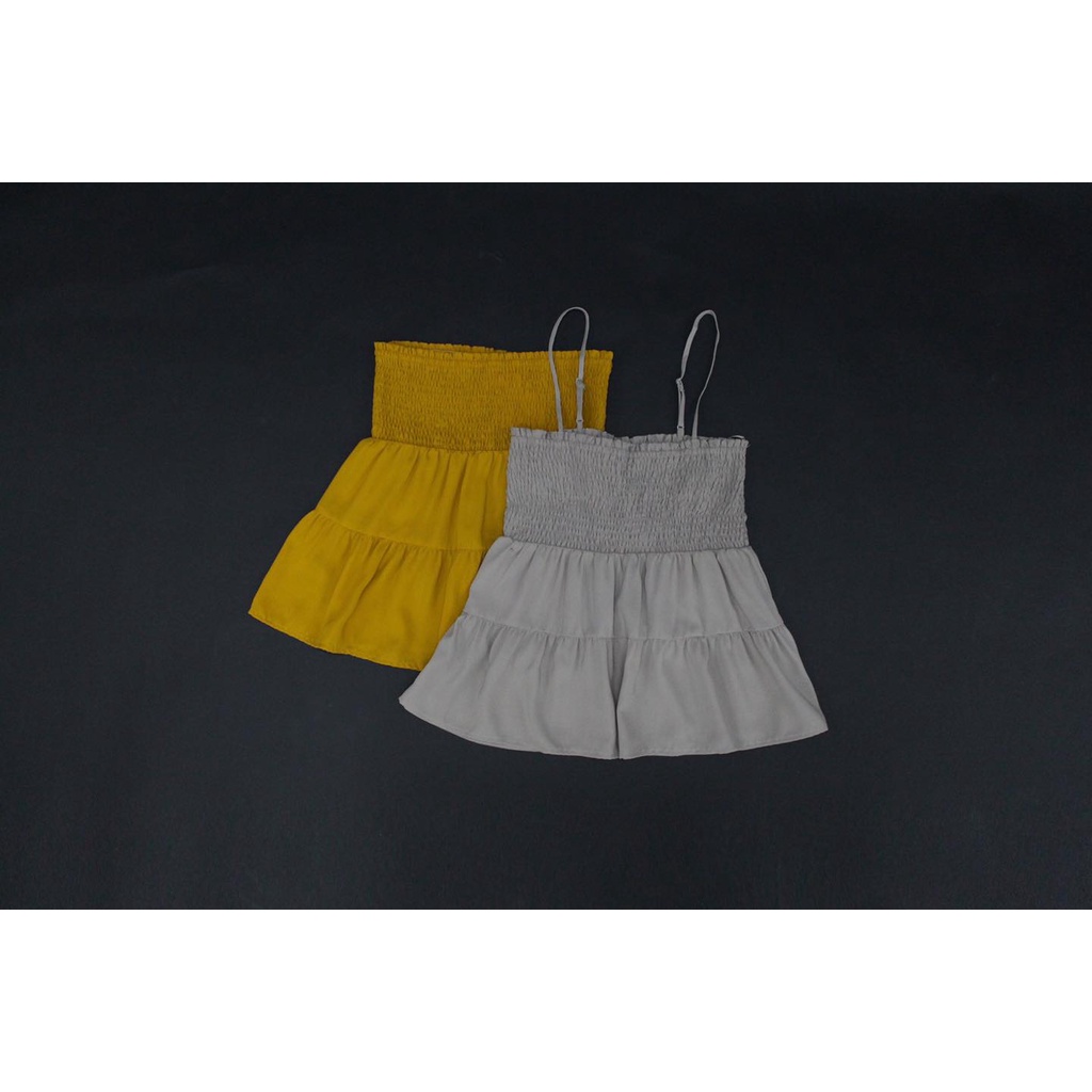 Q9088 & Q9081 - Áo cúp ngực Paper crane nhún thun xòe trơn