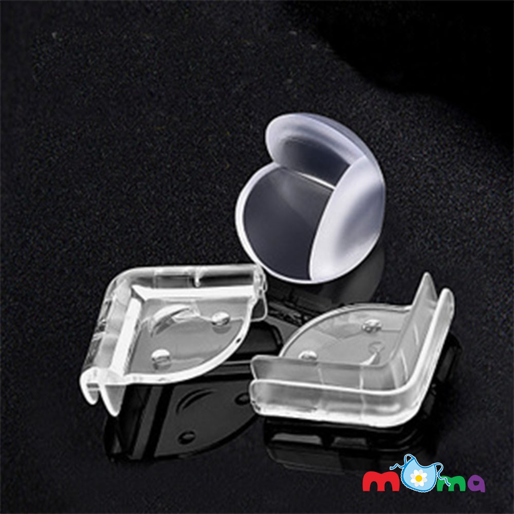 Combo 20 miếng nhựa dẻo bọc góc bàn, tủ, gường, nẹp góc SILICON trong suốt chống va đập an toàn cho bé tặng băng keo