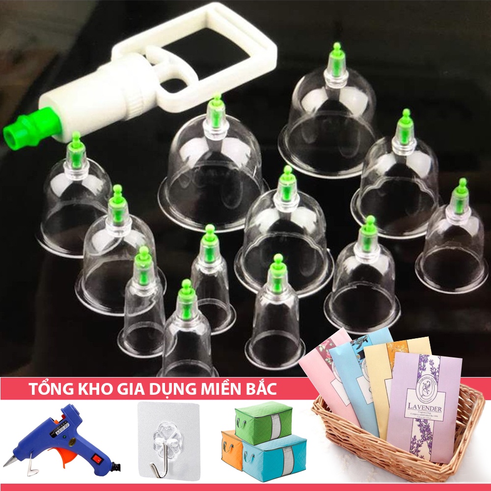 [Tổng Kho Sỉ] Bộ Giác Hơi 24 CỐC Kèm Phụ Kiện - Ống Giác Hơi Chân Không, Không Dùng Lửa - Hỗ Trợ Khỏi Cảm Nắng, Gió