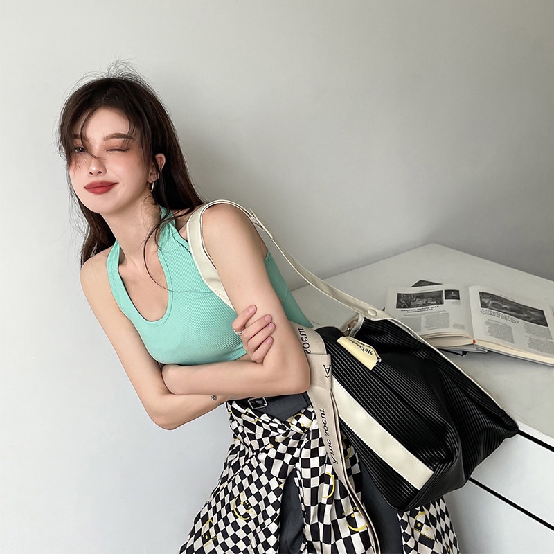 Áo kiểu SUXI không tay thời trang mùa hè màu trơn hở lưng gợi cảm cho nữ