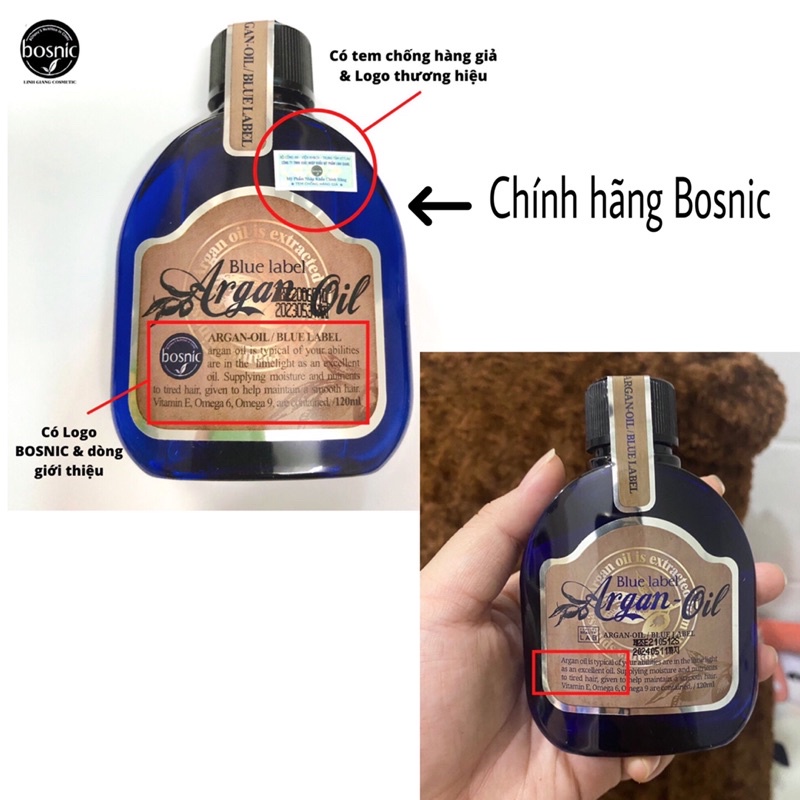 Chính Hãng - [Serum] Tinh Dầu Dưỡng Phục Hồi Tóc Argan Oil BOSNIC 120ML