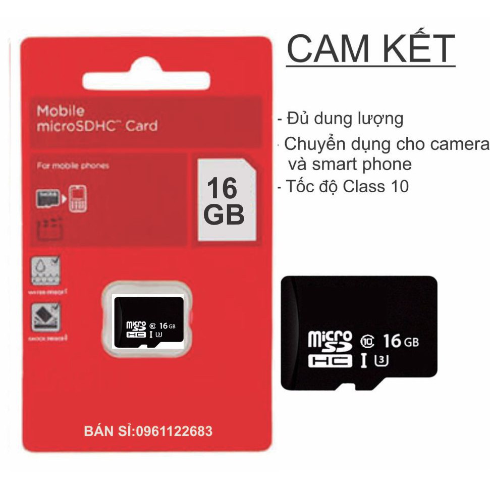 Thẻ nhớ micro SD 16GB OEM - chuyên dụng cho camera