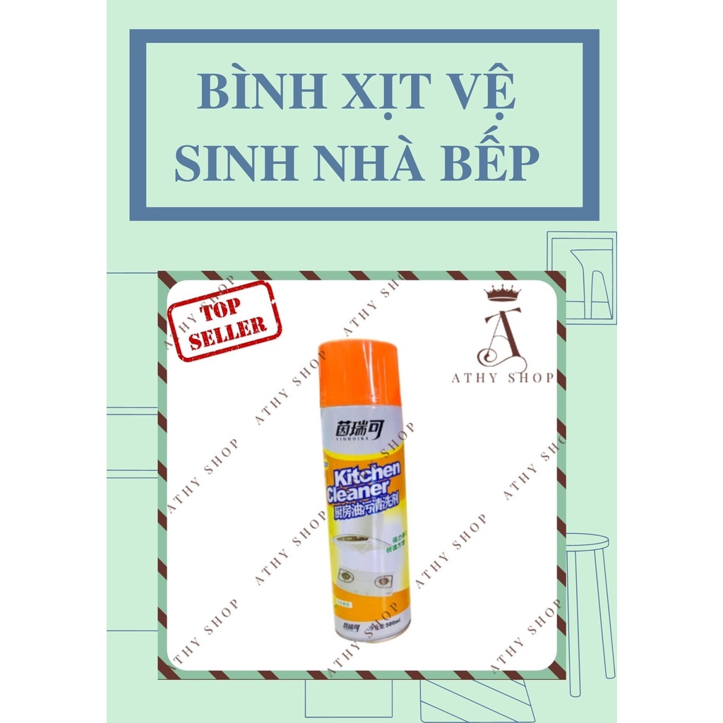 BÌNH XỊT BỌT TUYẾT VỆ SINH NHÀ BẾP LOẠI LỚN 500ML, chai dung dịch tẩy rửa nhà cửa phòng ăn, kitchen cleaner chemical