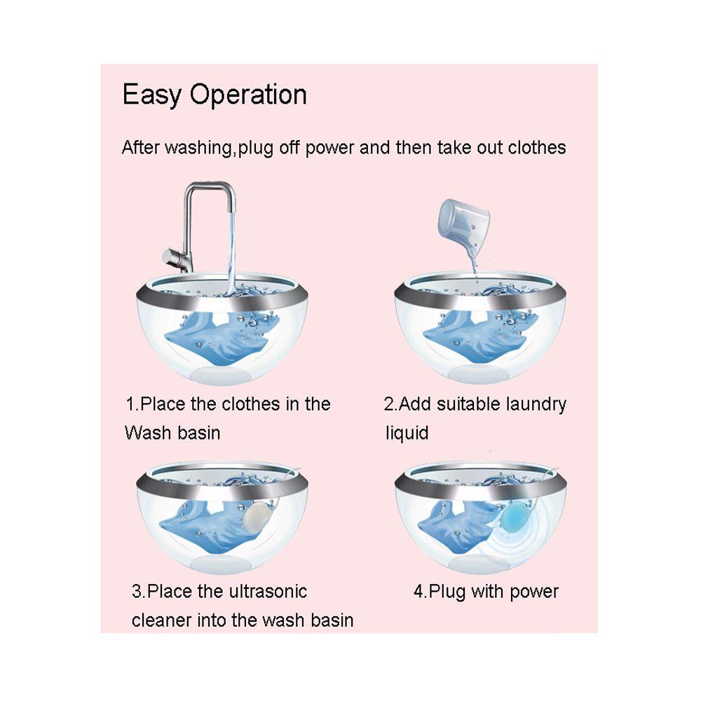 WATTLE Máy Rửa Chén Mini USB 5W Bằng Sóng Siêu Âm Tiện Dụng