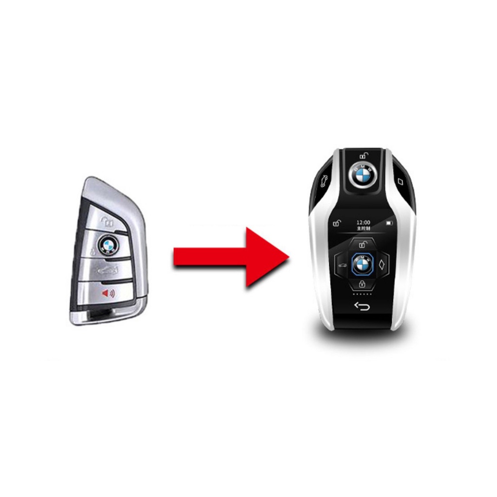 Khóa smart key cho ô tô - xe máy cảm ứng, màn hình LCD kiểu dáng BMW