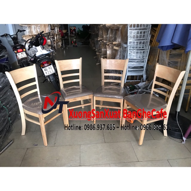 Ghế gỗ nệm bàn ăn thanh lý