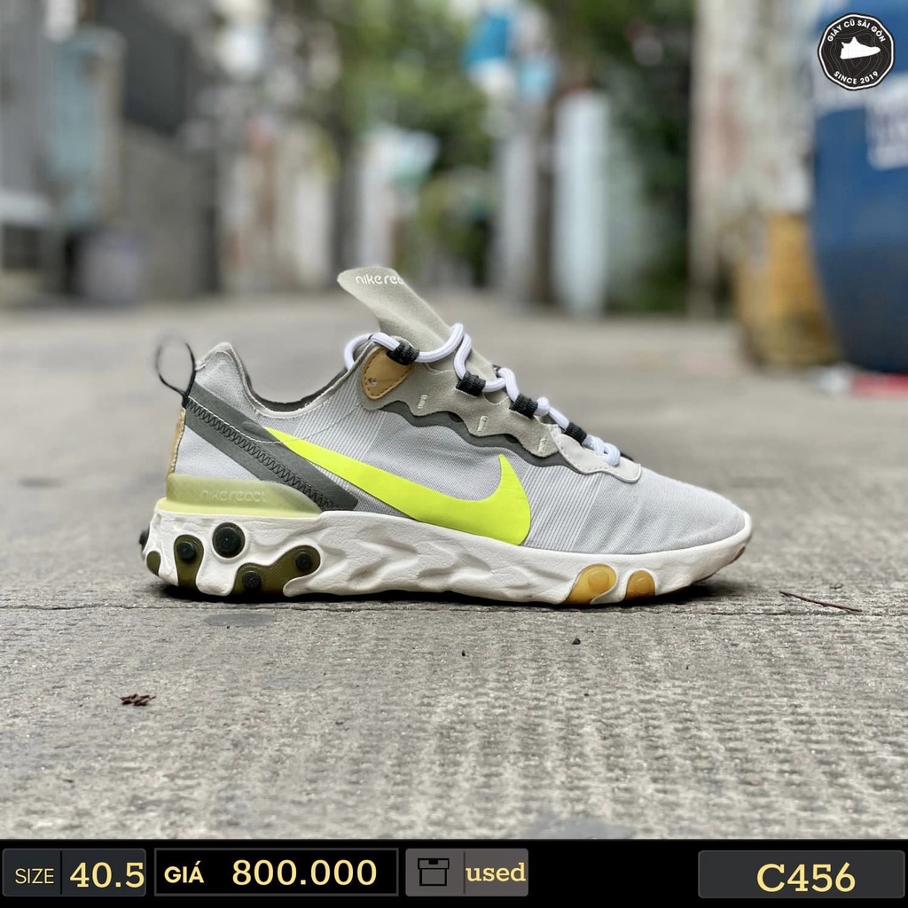 Giày 2hand Nike React Element 55 Spruce Volt - BQ6166-009 - Giày Cũ Sài Gòn 456