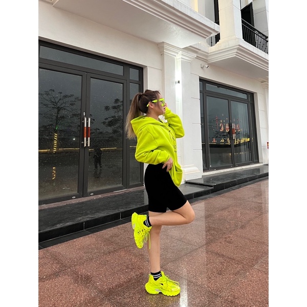 Áo hoodie xanh chuối