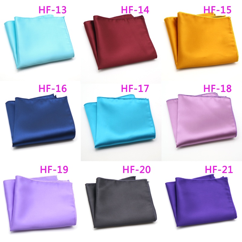 Khăn tay cài túi ngực bằng lụa polyester hình vuông màu trơn chất lượng cao cho nam chú rể dự tiệc đám cưới