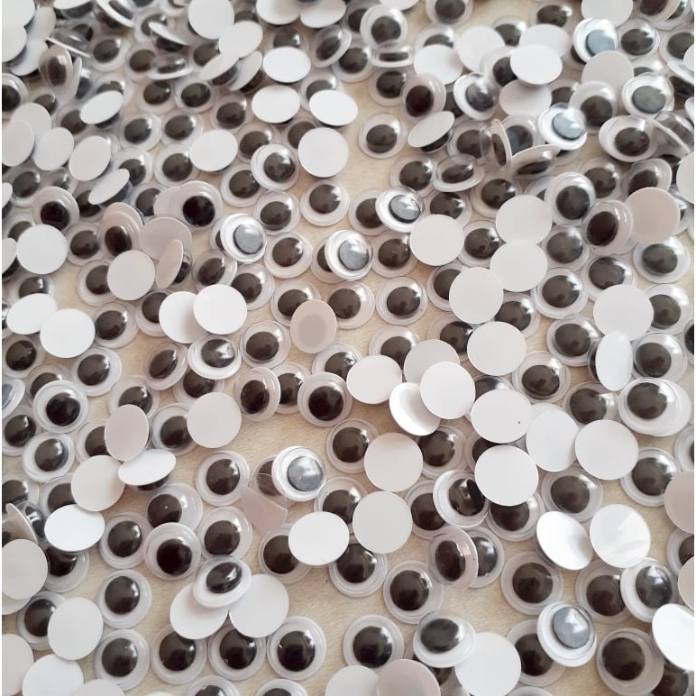 Set 100 MẮT THÚ, MẮT LIẾC  - Phụ kiện handmade trang trí mắt thú nhồi bông, búp bê, thiệp, scrapbook