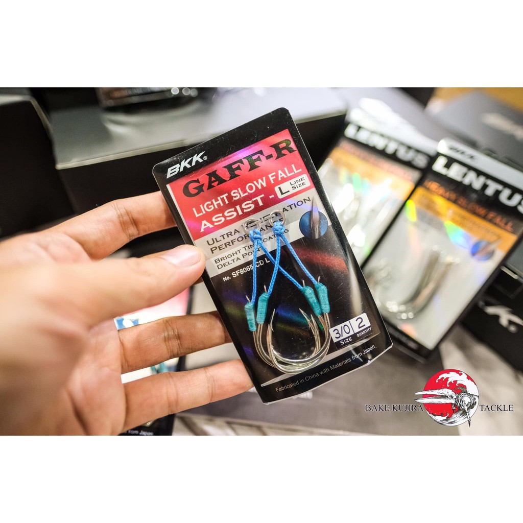 LƯỠI CÂU CÁ BIỂN, CÂU JIGGING CHÍNH HÃNG BKK GAFF-R SF8065 Light Slow Fall Assist -L Size: 4/0