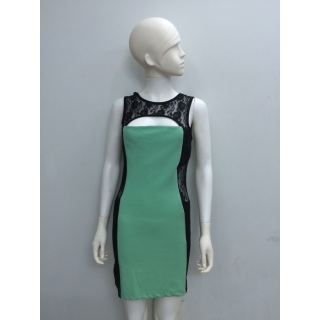 Đầm xanh ngọc phối ren D017 | BigBuy360 - bigbuy360.vn