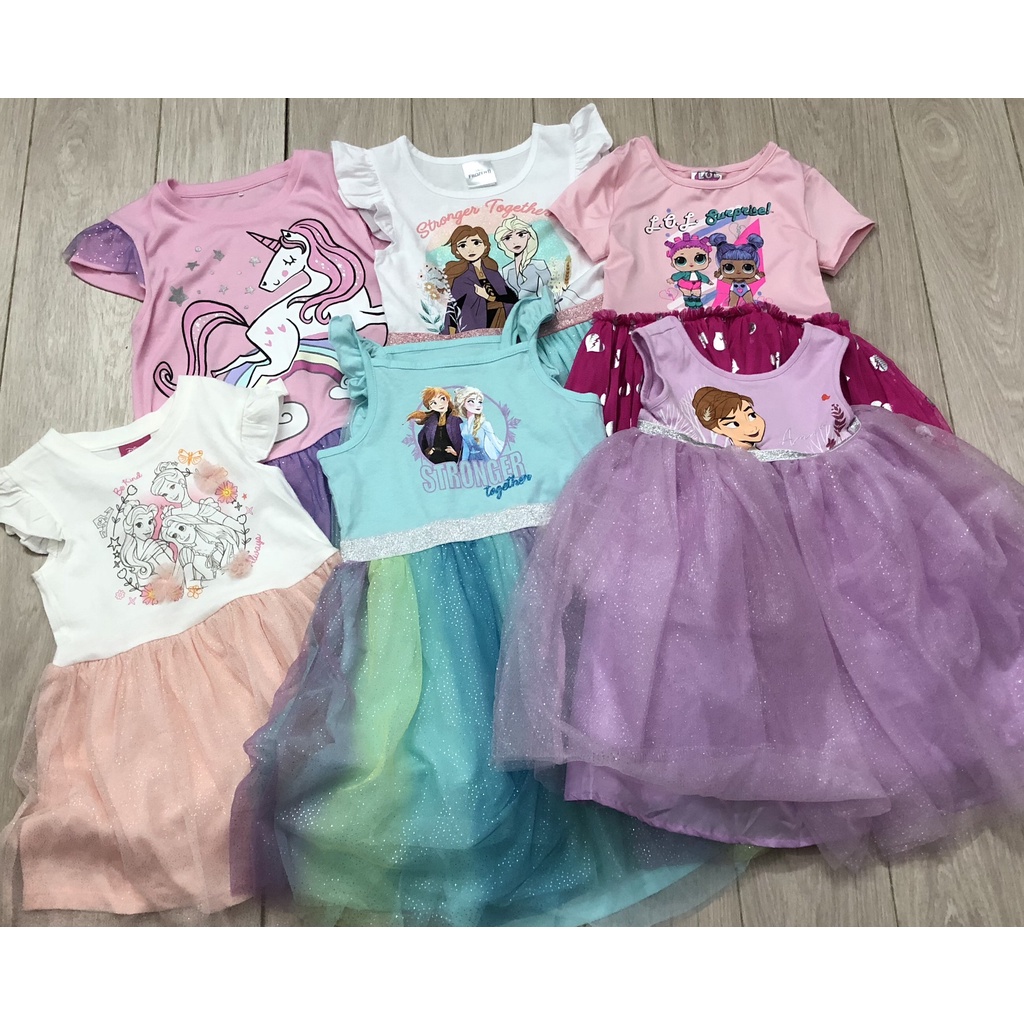 (9-45kg)Váy đầm công chúa Disney cotton phối ren xuất xịn đáng yêu cho bé gái(ảnh thật)