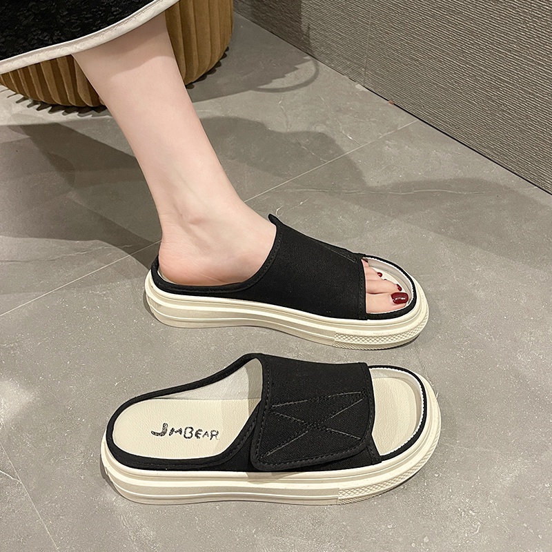 IELGY Dép vải canvas cổ tích thời trang Pháp cho nữ