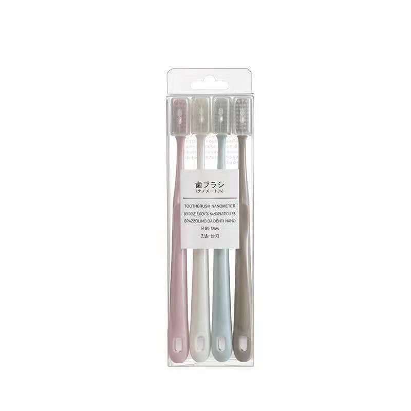 bàn chải đánh răng set 4 bàn chải đánh răng sợi lông mềm mại an toàn dẽ sử dụng