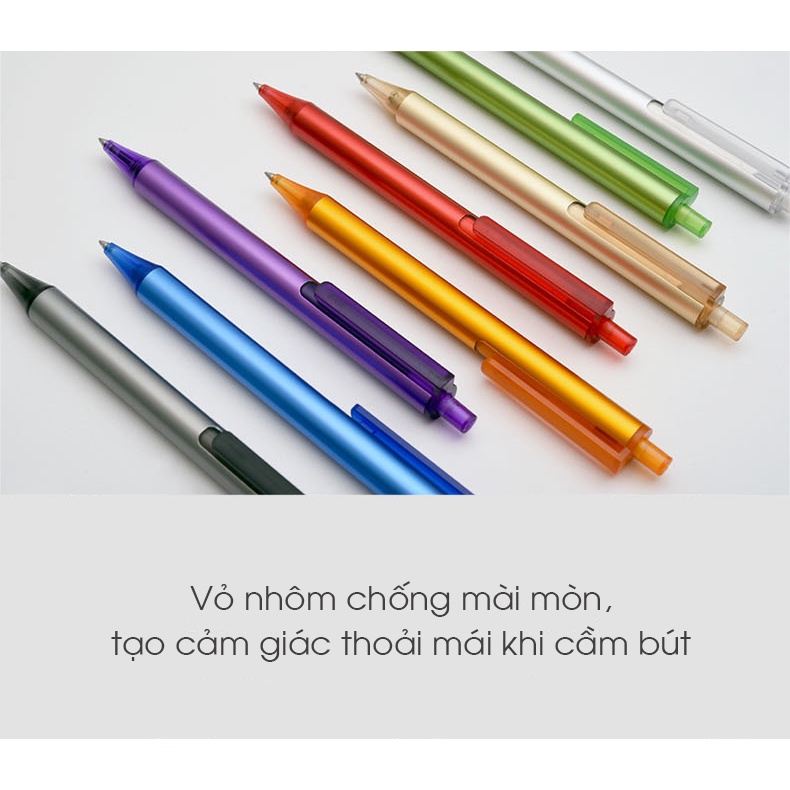 [Hỏa Tốc HCM] Bút Bi Gel Mực Đen KACO TUBE Vỏ nhôm - 0.5mm