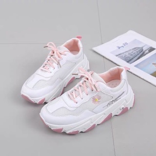 (Video Thật + kiểm Hàng) Giày nữ sneaker hoa cúc chữ