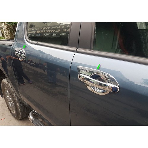 Bộ 4 ốp trang trí hõm cửa mazda BT50 mạ crom