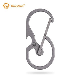 Móc khoá Titanium Rovyvon U8 Titanium Quick-release Keychain Carabiner / Bottle Opener