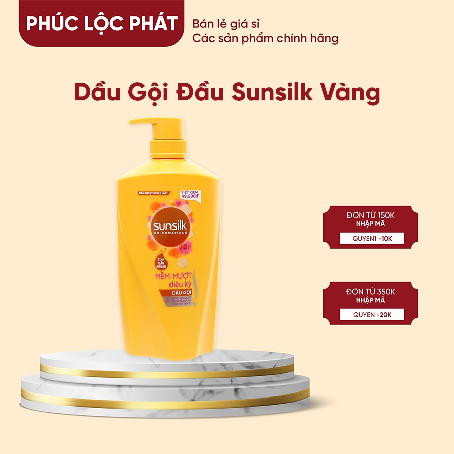 Dầu Gội Sunsilk Mềm Mượt Diệu Kỳ Dành Cho Tóc Khô Xơ Tinh Dầu 650gr