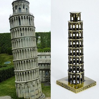 Tháp nghiêng Pisa cao 18cm trang trí độc đáo