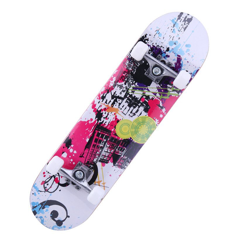 Ván Trượt Thể Thao Skateboard Mặt Nhám Cao Cấp (Khung hợp kim + bánh cao su cao cấp)