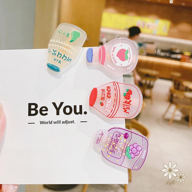 Kẹp tóc mái hình chai nước ngọt xinh xắn không làm tổn thương tóc dễ phối đồ