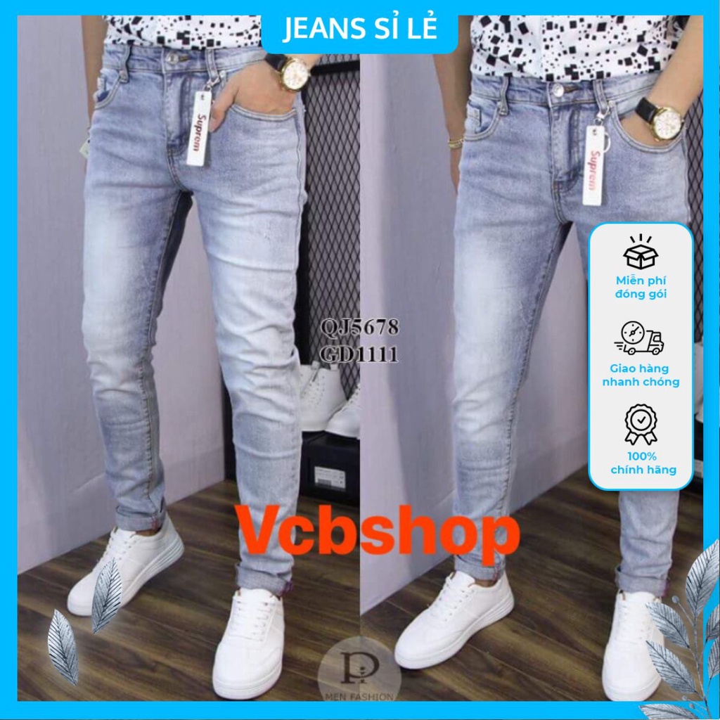 Quần jean nam dài wash bạc trơn màu xanh size 28 đến 34 phong cách trẻ trung năng động – Shop jean sỉ lẻ