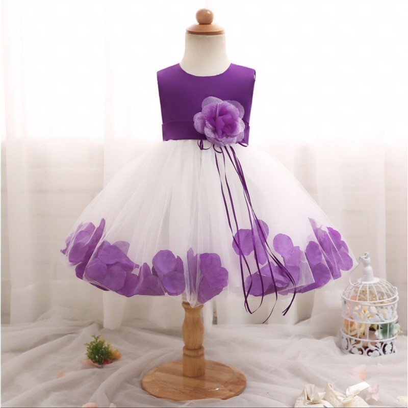 Đầm Công Chúa Phối  Ren Hoa Thiết Kế Xinh Yêu... Cho Bé Từ 0-02Tuổi.