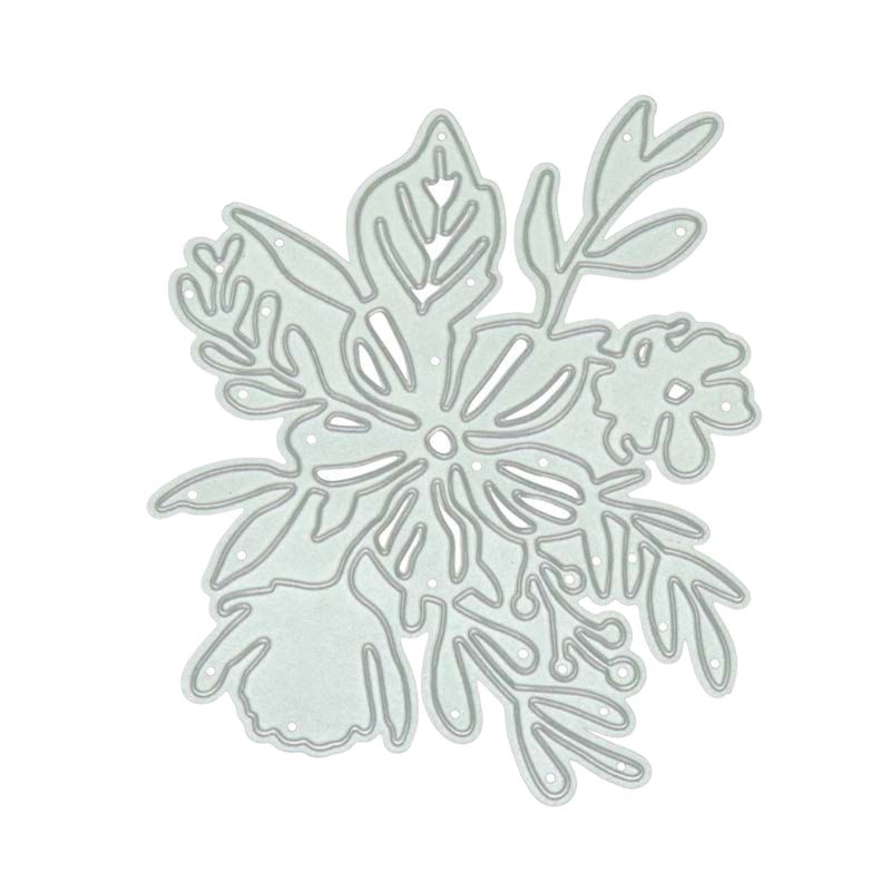 Khuôn Cắt Giấy Kim Loại Hình Khung Giữa Hoa Xinh Xắn