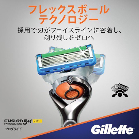 Lưỡi dao cạo râu Gillette Fusion 5+1 Proglide Power Nhật Bản (Hộp 04 lưỡi)