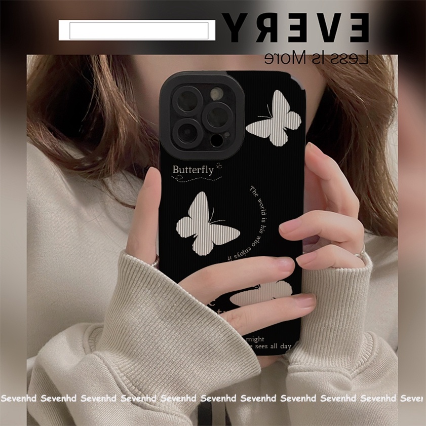Ốp Điện Thoại Họa Tiết Bướm Thời Trang Cho iPhone 13 12 11 Pro Max SE2020 X XR Xs Max 7 8 6 6s Plus